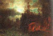 Albert Bierstadt The Trappers Camp France oil painting reproduction